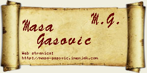 Maša Gašović vizit kartica